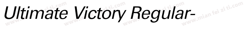 Ultimate Victory Regular字体转换